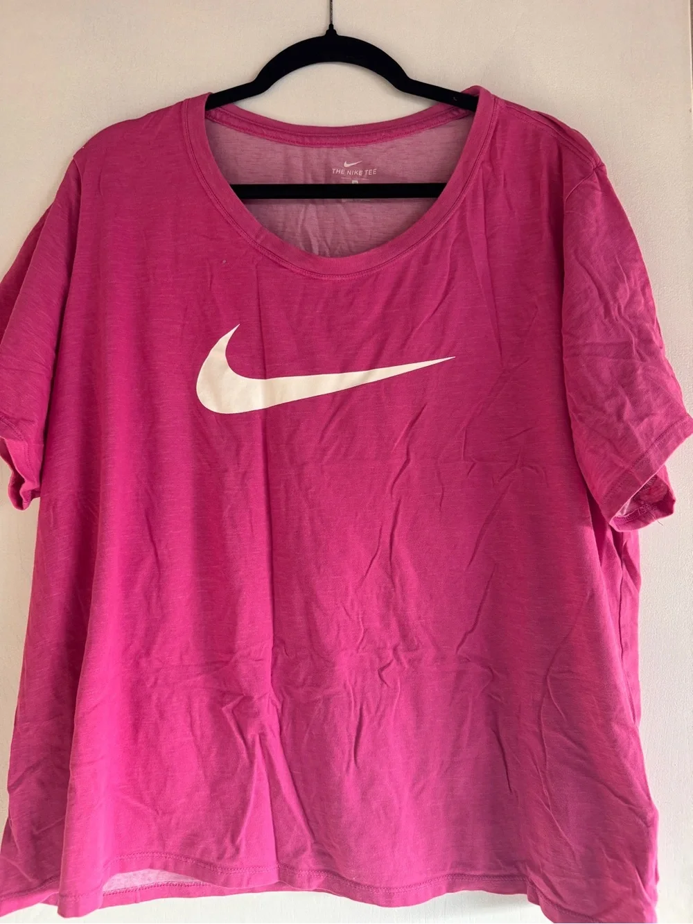 Nike Women's Pink Swoosh Crew T-Shirt